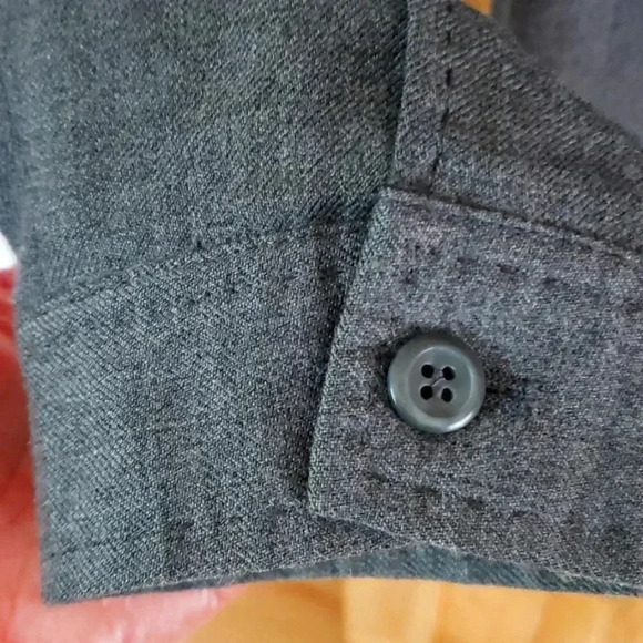 Vintage Pendleton 100% Virgin Wool Gray Crop Blazer Jacket size 12 - Picture 4 of 6